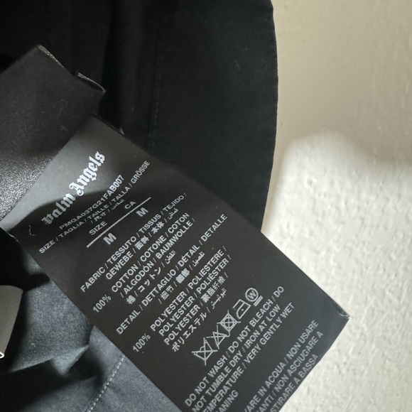 Palm Angels Black Button Up Shirt Palm Tree Print Mens Bowler Shirt - Picture 14 of 16